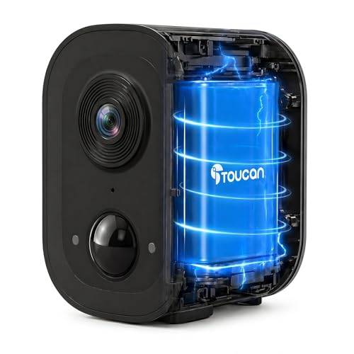 2K Wireless Outdoor Security Camera, Cameras for Home Security with Free 24-Hour Cloud Playback, 2-Way Audio, PIR Motion Detection, Night Vision, IP65 Weatherproof, Alexa & Google Home Compatible