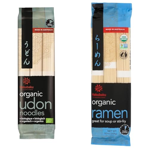 Hakubaku Organic Japanese Noodles Bundle - Udon and Ramen (9.5 OZ Each) image 2