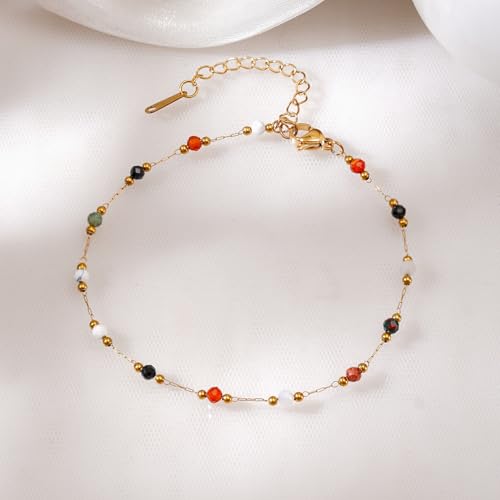 Image of Rubans Oxidised Anklets Jewellery Gift for Women & Girls | Kundan Ethnic Traditional