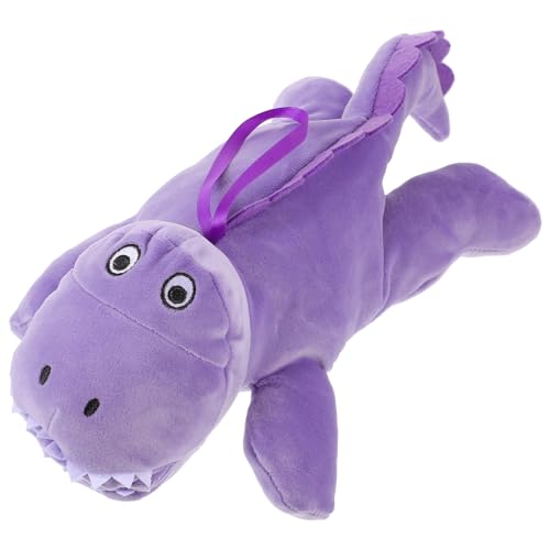 ERINGOGO Funda Aislante Térmica para Biberón de Peluche Diseño de Cocodrilo Protector Lavable y Transpirable para Botellas de Ñiño Color Lila Claro Adecuado para Uso Diario y Obsequio