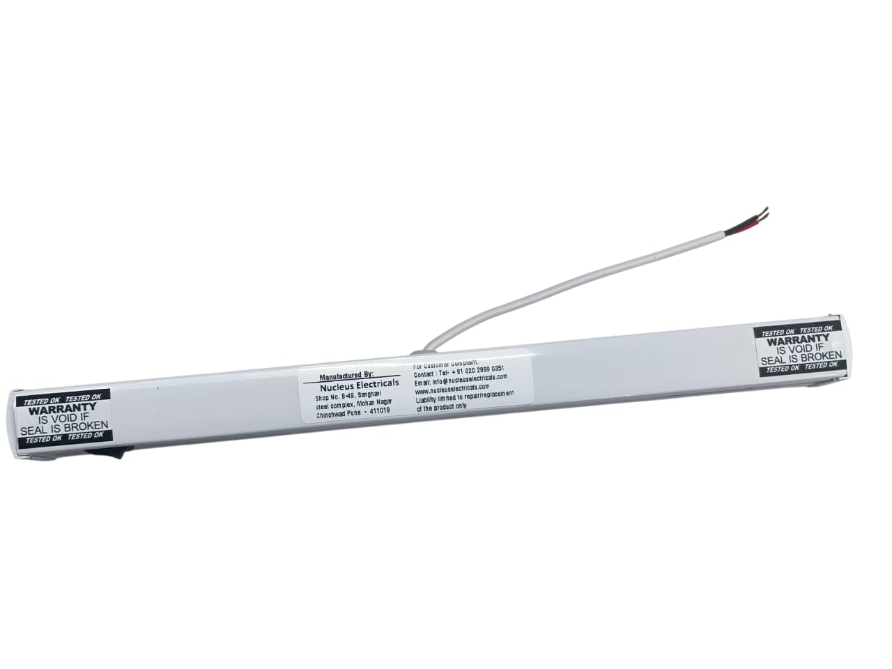 Nucleus Electricals 24V DC LED Tube Light, 1 Ft, 6W, 550 Lumens, IP-20 Protection, with On/Off Switch Pack of 1-image-10