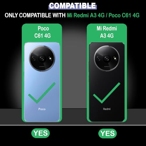 Image of Back Cover for Mi Redmi A3 4G / Poco C61 4G | Full Camera Protection | Premium Liquid Silicon Case | Flexible Bumper Case for Mi Redmi A3 4G / Poco C61 4G (Black)