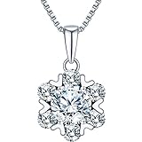 Diamond Pendant Necklaces for Women, Gifts for Wife Girlfriend Mom, 1 Carat Moissanite Diamond D Col