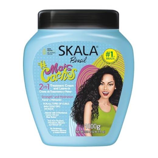 -SKALA EXPERT- Mascarilla/Acondicionador/Crema de Peinado "Mais CACHOS" -1000ml- 100% Vegano - Rizos con volumen.