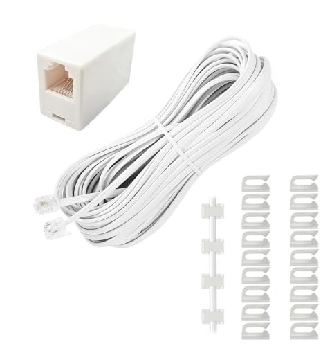 Amazon | 電話線 モジュラーケーブル 5m Tuguiyo 6極4芯 RJ11 6P4C