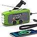 Produktbild Notfall-Solarradio,Solarbaby Selbstbetriebenes Kurbelradio mit LED-Taschenlampe, SOS-Alarm,AM/FM Wetter Wind Up Radio mit 2000mAh Akku für Notladung von Smartphone-Green