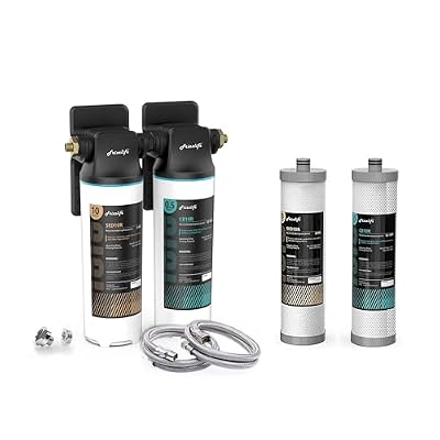 Frizzlife DW10 Under Sink Water Filter, with SED10R and CB10R Replace Filter Include