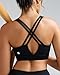 RUNNING GIRL Sports Bra for Women High Support, Molded Cup High Impact Sports Bras with Sewn in Pads Strappy Running Bra(3126 Black S)