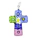 GlassOfVenice Murano Glass Multicolor Millefiori Small Cross Pendant
