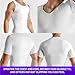 Rounderbum Men’s Compression Tech T-Shirt – White, Small – Seamless Compression Undershirt for Posture, Core Support & Slimming, Invisible Under Clothing, 4 Colors