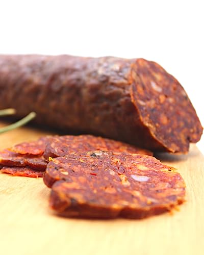 Fortuna's Hot SOUPY Salami - 2 x 10 oz. Sticks | Nitrate & Gluten Free | Spicy Calabrian Style |...