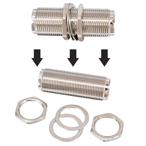 2-Pack Adaptador Conector UHF SO239 Hembra a Hembra 1.77" miniatura 3