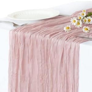 Pink Easter Cheesecloth Table Runner, 10FT Dusty Pink Gauze Table Runner for Girl Baby in Bloom Baby Shower Bridal Shower Decorations Tea Party Table Centerpiece Decorations Pink Easter Cheesecloth Table Runner 10FT Dusty Pink Gauze Table Runner for Girl Baby in Bloom Baby Shower Bridal Shower Decorations Tea Party Table Centerpiece Decorations
