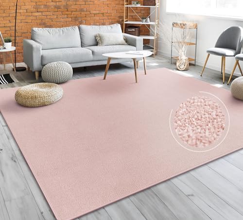 Paco Home Teppich Wohnzimmer Schlafzimmer Esszimmer Kurzflor Moderne Optik Einfarbig Pastell,...