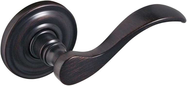 Baldwin 5455V.MR Pair of Wave Estate Levers Without Rosettes, Venetian Bronze