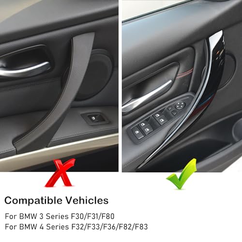 Image of Jaronx Compatible with BMW 3 Series 4 Series Door Handle | Driver Side Left Front Inner Door Pull Handle Replacement (for BMW 320i,328i,330i,335i,M3 F30 /F31 and 428i,435i,M4 F32 /F36)