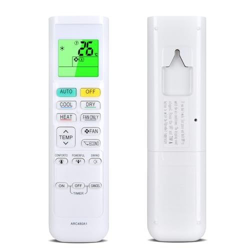 Replacement Air Conditioner Remote Control ARC480A1, Compatible with Daikin ARC480A Series - with Green Backlit，Switch Fahrenheit Celsius
