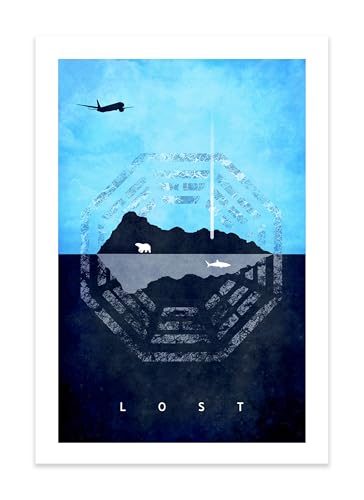 CultClassicPosters Lost Dharma Initiative Island Art Print – 13×19 Handmade Minimalist Poster Featuring Dharma Logo – Photo Paper Print Rolled in Tube – TV Show Wall Decor