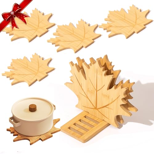 Erjiacun Bamboo Trivets for Hot Dishes, Pots & Pans -