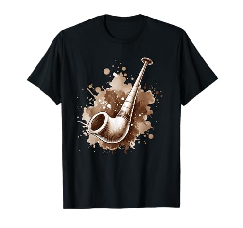 Vintage Musikalische Alphorn-Kunst T-Shirt