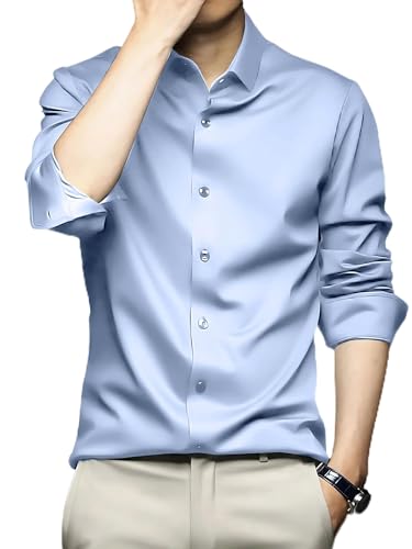 Image of CVC Mens Satin Regular Fit Formal Shirt.