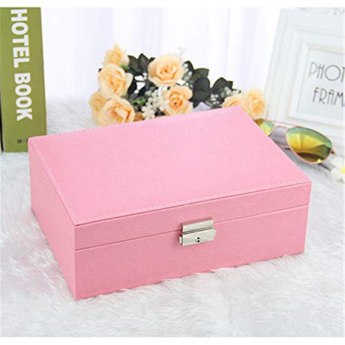 Preisvergleich Produktbild Schminktasche Kosmetiktäschchen Damen Schmuckschatulle Schmuckschatulle aufbewahrungsbox Leder schmuckschatulle Damen Reisen nach Hause 24 * 17 * 8,5 cm, B