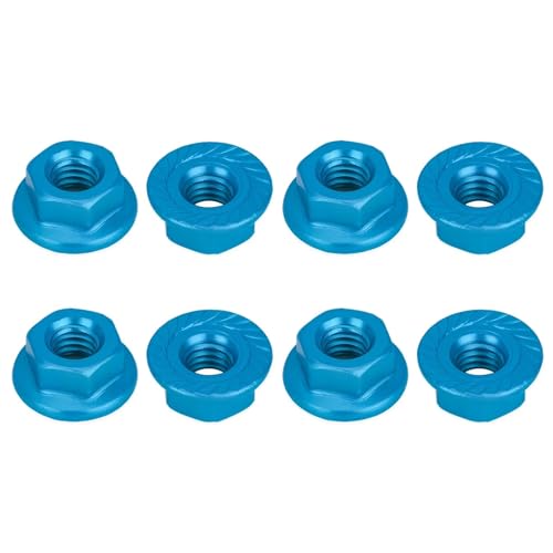 RC�J�[���i For TRX4 For SCX10 For Scania Drift M4 Flange 1/10 1/14�A���~�z�C�[�����b�N�i�b�g�}���`�J���[ 4/8 �� RC �J�[�g���b�N�N���[���[���j�o�[�T��(Blue,8pcs)