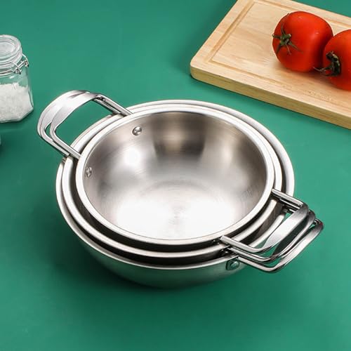 Sartén Wok de acero inoxidable con doble asa 26cm miniatura 6