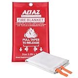 Altaz Fire Blanket Emergency for Home Kitchen - 39.4'x39.4' Flame Suppression Fiberglass Fire Extinguisher for Camping, Grill, Car, Office, Warehouse, Fireplace, Survival, Safety (1 Pack)