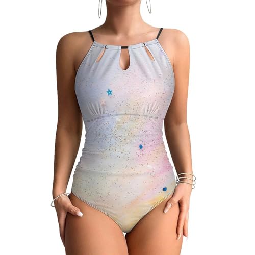 Maillots de bain gainant pour femme Couleur Étoile avec contrôle du ventre intégré