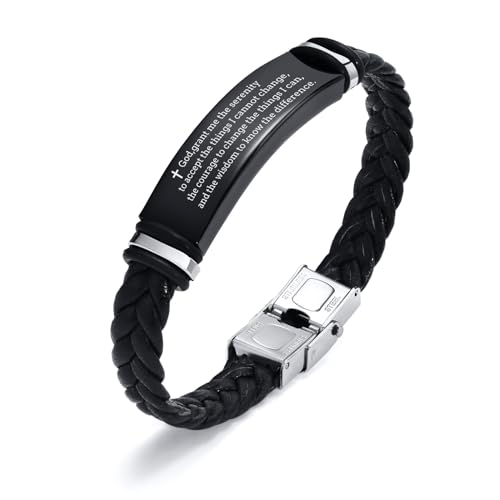 Serenity Prayer Bracelet Gifts for Men : Christian Sobriety Gifts