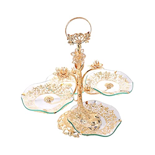 Alipis 1Pc Elegant Retro Fruit Tray Multi Tiered Design for Home Restaurant Snack Storage for Afternoon Tea Desserts Candy Display Odorless Break Resistant