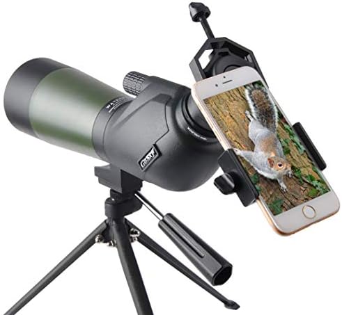 Gosky HD 15-45X 60 Porro Prism Spotting Scope - Waterproof Spotting Scope for Bird Watching Target Shooting Archery Scenery - with Tripod and Digiscoping Adapter - Get The World into Screen