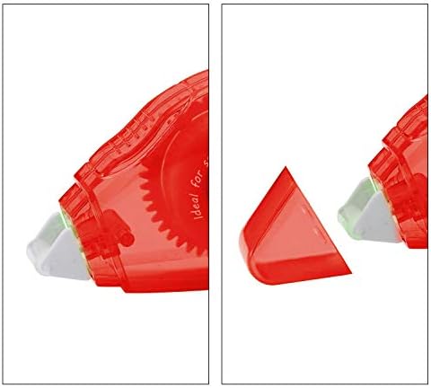 Permanent Glue Tape Runner Double Sided Adhesive Scrapbook Runner Tape Roller - 0.3-inch by 360-Inch - Permanent Adhesive Dots Roller Applicator, Red, 4 Pack