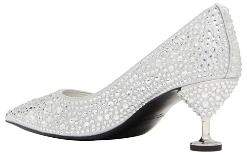 kate spade new york Women's Garnish Pump, Silver, 74