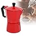 Produktbild Schnelle Herd-Kaffeemaschine, 300 ml Aluminium-Kaffeemaschine mit 6-Tassen-Kapazität Moka-Topfzubehör für den Heimgebrauch Espressomaschine Moka-Kanne für stark aromatisierten(rot)