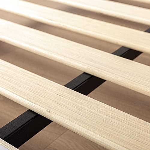 ZINUS Suzanne 18 cm Bamboo and Metal Platform Bed Frame | Wood Slat Support | Easy Assembly | King | Chestnut Brown