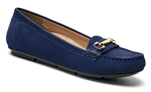 Vionic with Orthaheel Technology Women's Kenya Loafer,Navy,US 8 M