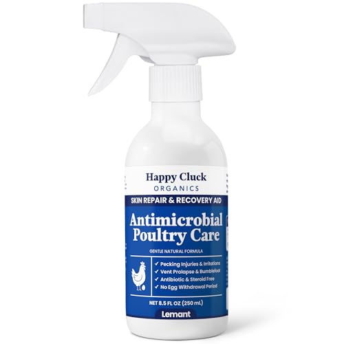 Lemant Poultry Care Spray (8.5 oz) | Skin Repair & Recovery Aid for Chicken Wounds Pecking Irritations Bumblefoot Care & Vent-Area Support | 8.5 fl oz