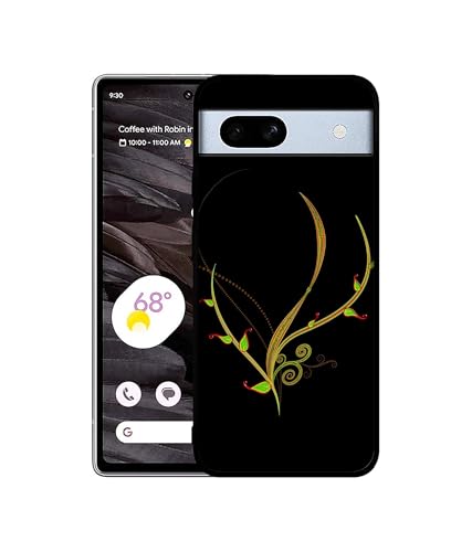 Image of Yellow Pattern Design Premium 2D Printed Metal Back Case Cover for Google Pixel 7A 5G