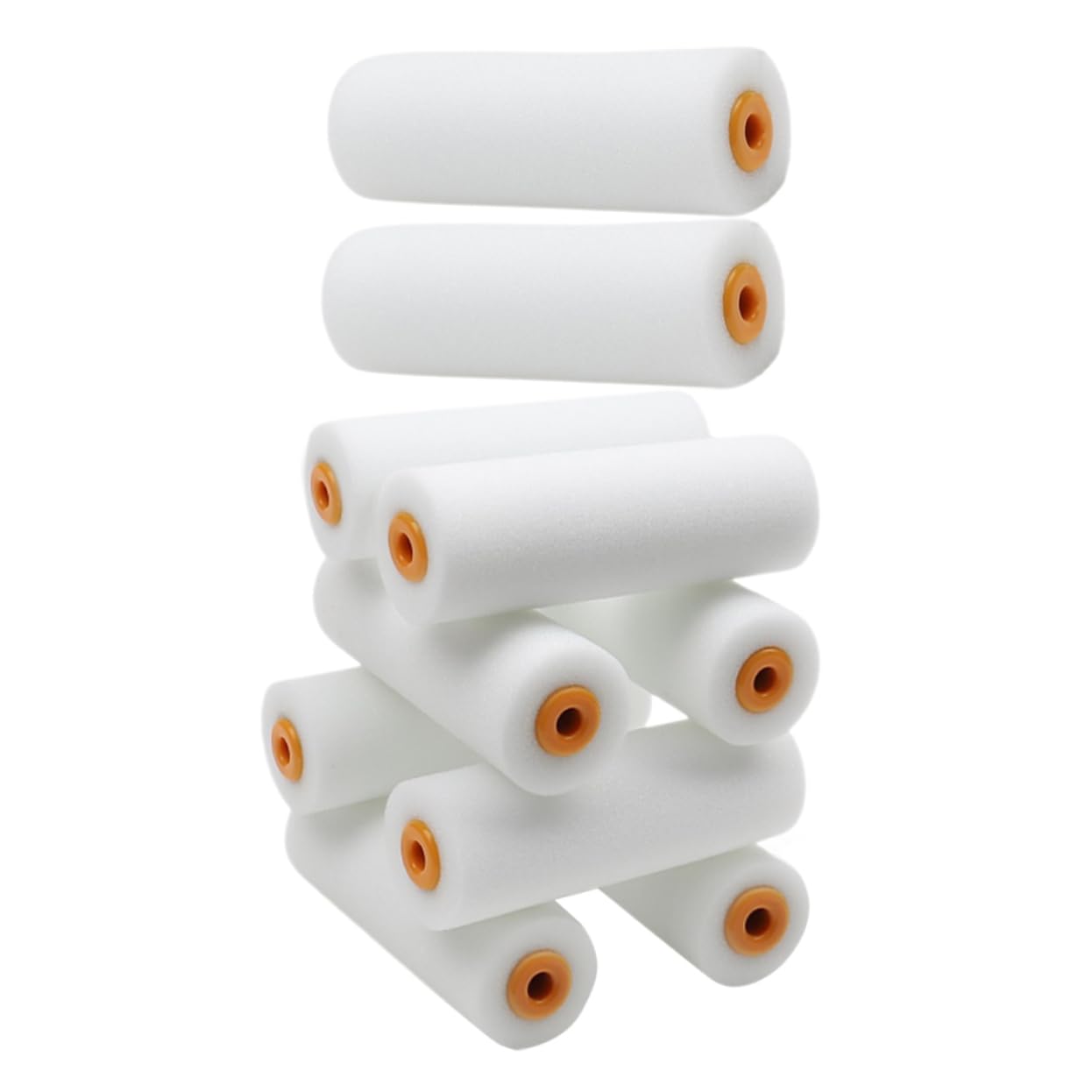 Yardwe 4 Sätze Schwammwalzenbürste Rollenabdeckung Farbrollerrahmen Malerei Schwammfarbe Roller Farbroller Aus Schaumstoff Zum Malen Vinyl Klein Wände Weiß 10 Stück * 4