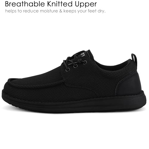 Image of ASITVO Wide Loafers for Men Dress Casual Boat Slip on Walking Shoes Large