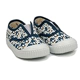 VICTORIA Girls Slip On Canvas Shoes, Blue White, 2 US Little Kid