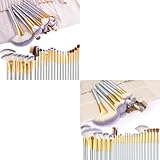 Makeup Brushes 24Pcs Champagne Makeup Brushes Set +24Pcs Large Champagne Makeup Kit