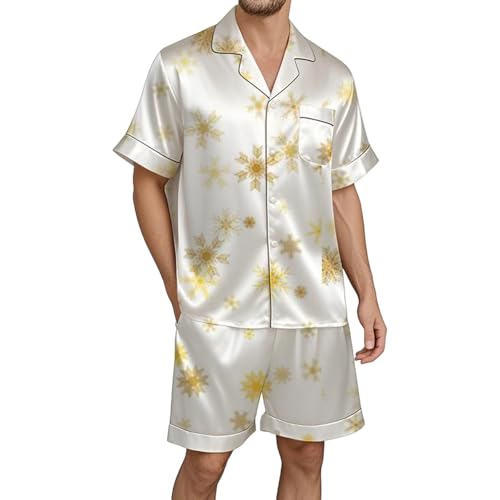 Pijama de Halloween para hombre de manga corta con botones
