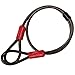EVEREST FITNESS Cavo di sicurezza a doppio cappio in acciaio con rivestimento in plastica - catena bici, cavo a cappio universale (76 cm)