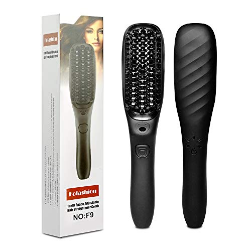 Hair Straightener Brush,Hair Straightening Brush,Hair Comb,Adjustable Hair Straightener Comb