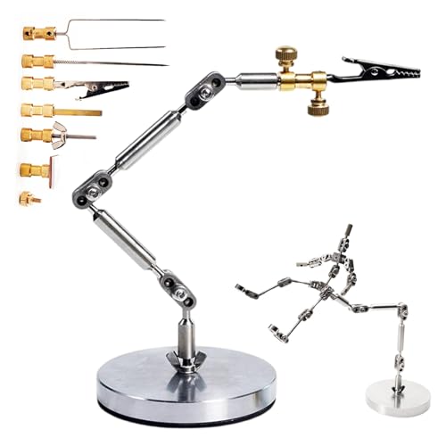 agreilduite Professional Stop Motion Armature Kit,Claymation Rigging Set,Studio Stop Motion Rig Arm kit with 25cm Stainless Steel Arm&6 Connectors,Supports 100-180g Payload H:25cm
