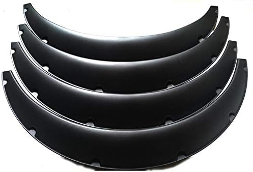 4Pcs 3.5"/90mm 4PCS Set Black Universal Car Wheel Fender Flares Durable Polyurethane Extra Wide Auto Car Body Kit…