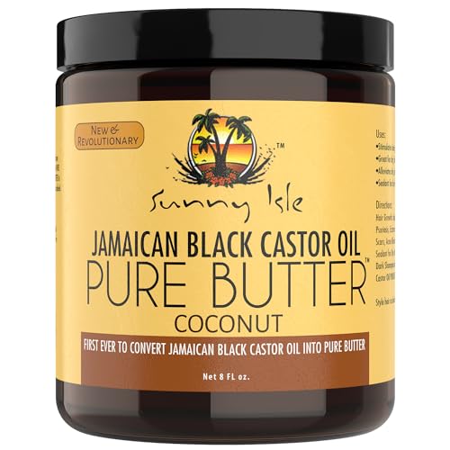 Sunny Isle Coconut Jamaican Black Castor Oil Pure Butter 8oz | Hair and Skin Care
